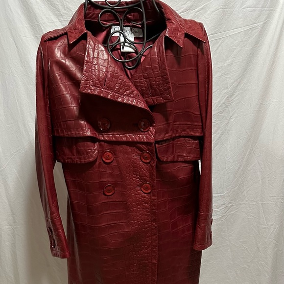 Christian Dior by John Galliano. Red croc-embossed lambskin leather FW 2005 - Picture 2 of 9